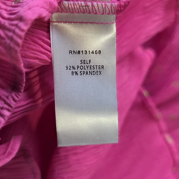 Vici NWT Hot Pink Maxi Dress with Gold Dot Detail Large PTP 22 - Picture 7 of 8